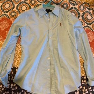 Baby blue women’s Ralph Lauren button down